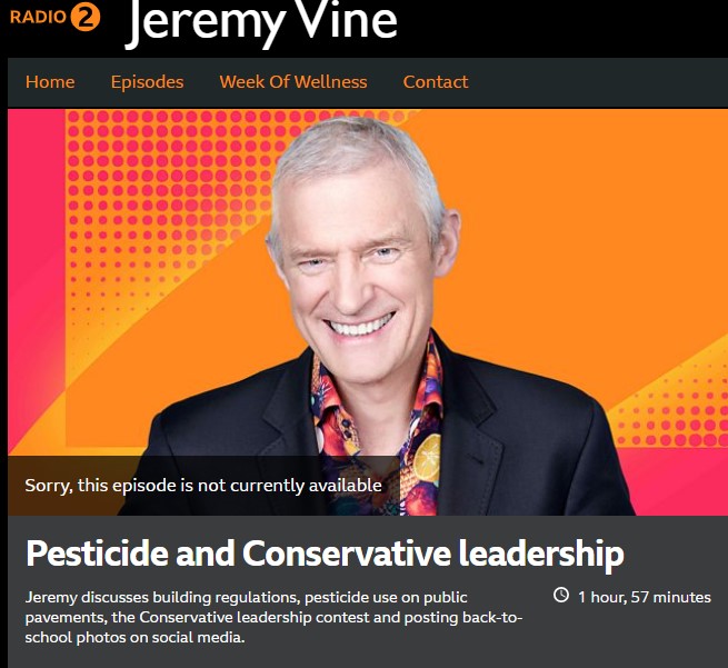 BBC Radio 2 - Nick Mole talks to Jeremy Vine about the campaign to ban pesticides in urban areas