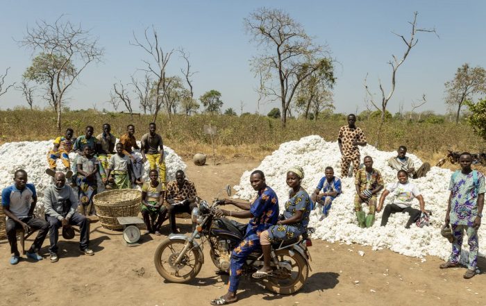 Photo of organic cotton farmers in Benin - Copyright Lindokuhle Sobekwa